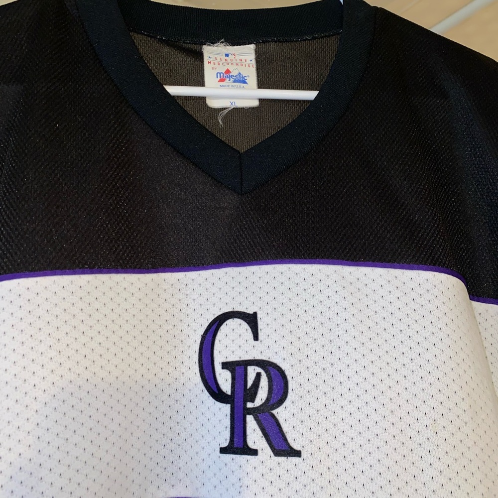 Majestic MLB Colorado Rockies Baseball Athletic Training Shirt | Size XL - Picture 3 of 8